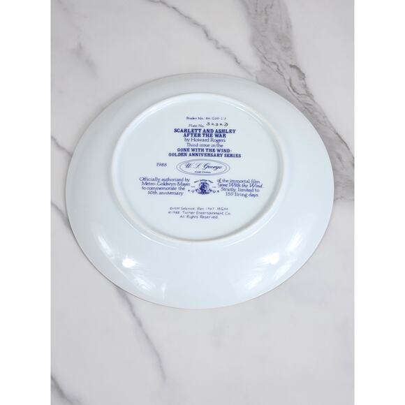 After The War Scarlett Gone With The Wind Year 1988 Fine China 8 1/2" Plate Vtg - Picture 11 of 13